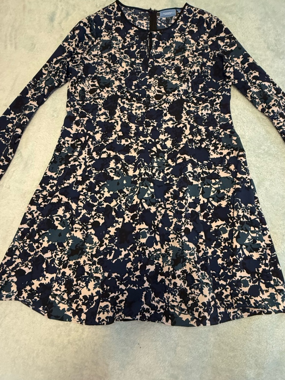 Simply Vera Vera Wang Blue and White Floral Print Dress